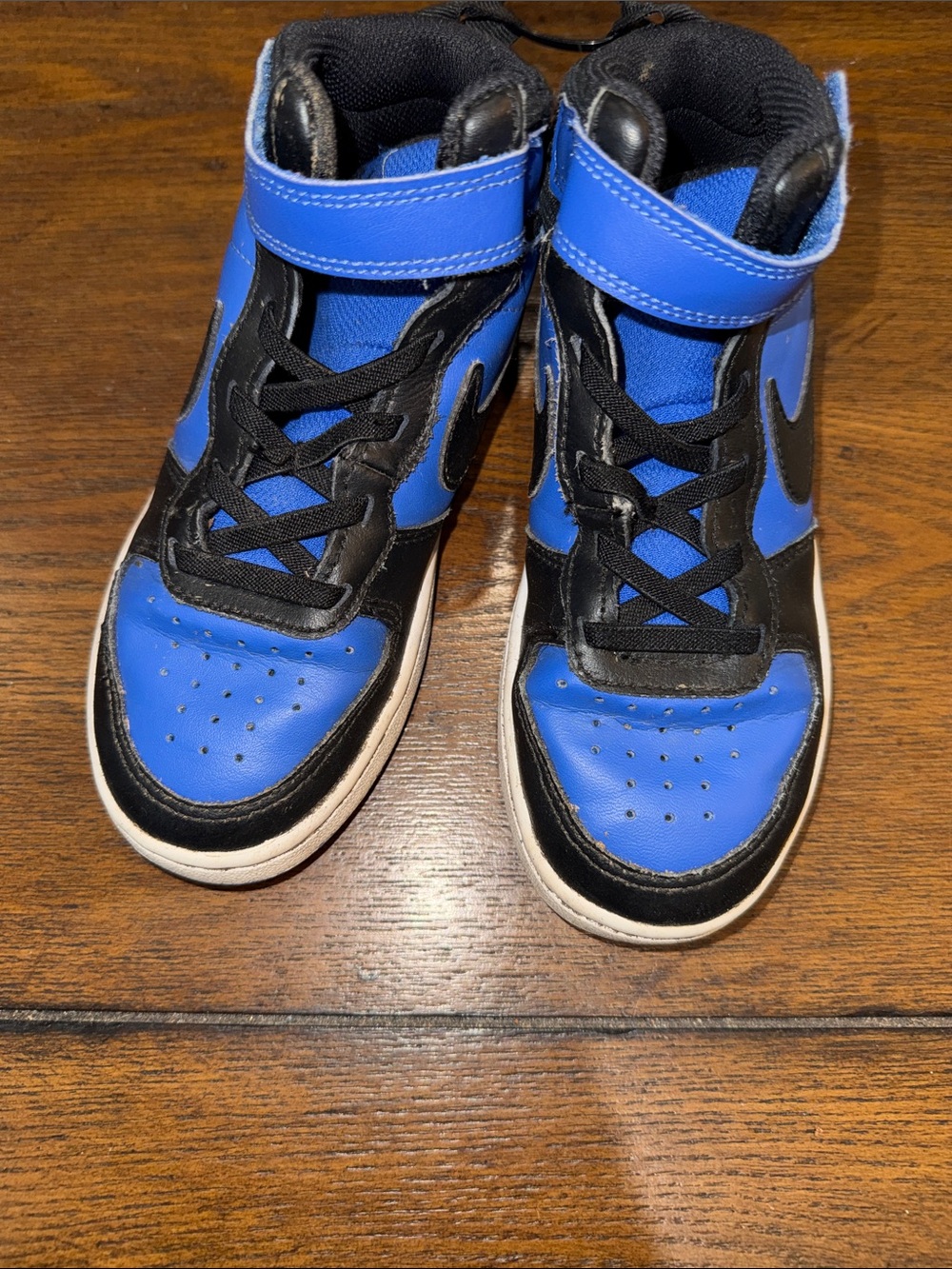 Nike Kids High-Top Sneakers in Blue and Black